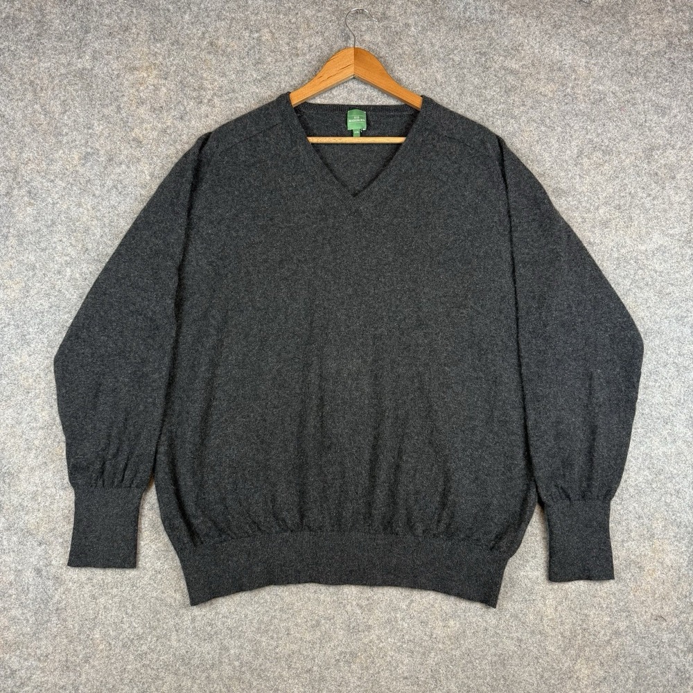 Sid Mashburn 100% Cashmere Sweater Mens XXL Gray Quiet Luxury Old Money Jumper